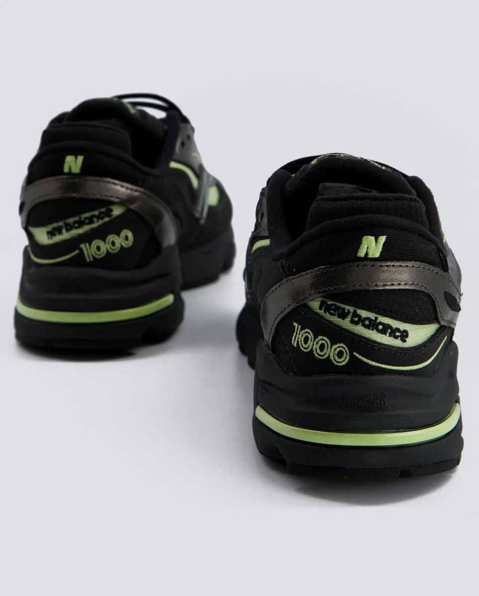 New Balance 10008 Negro y Verde Hombre - Image 3