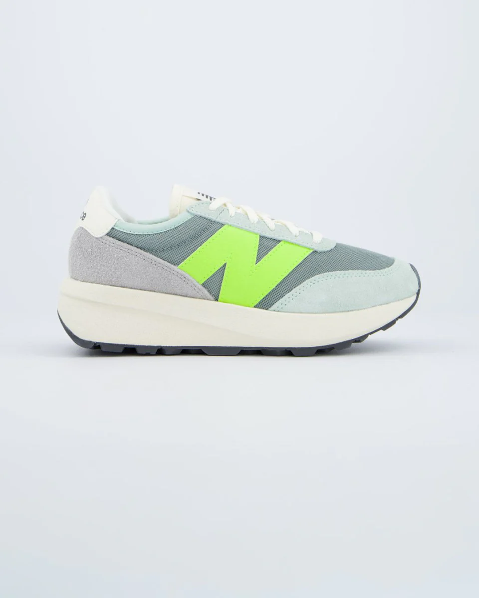 New Balance 370 Gris Y Amarillo Mujer