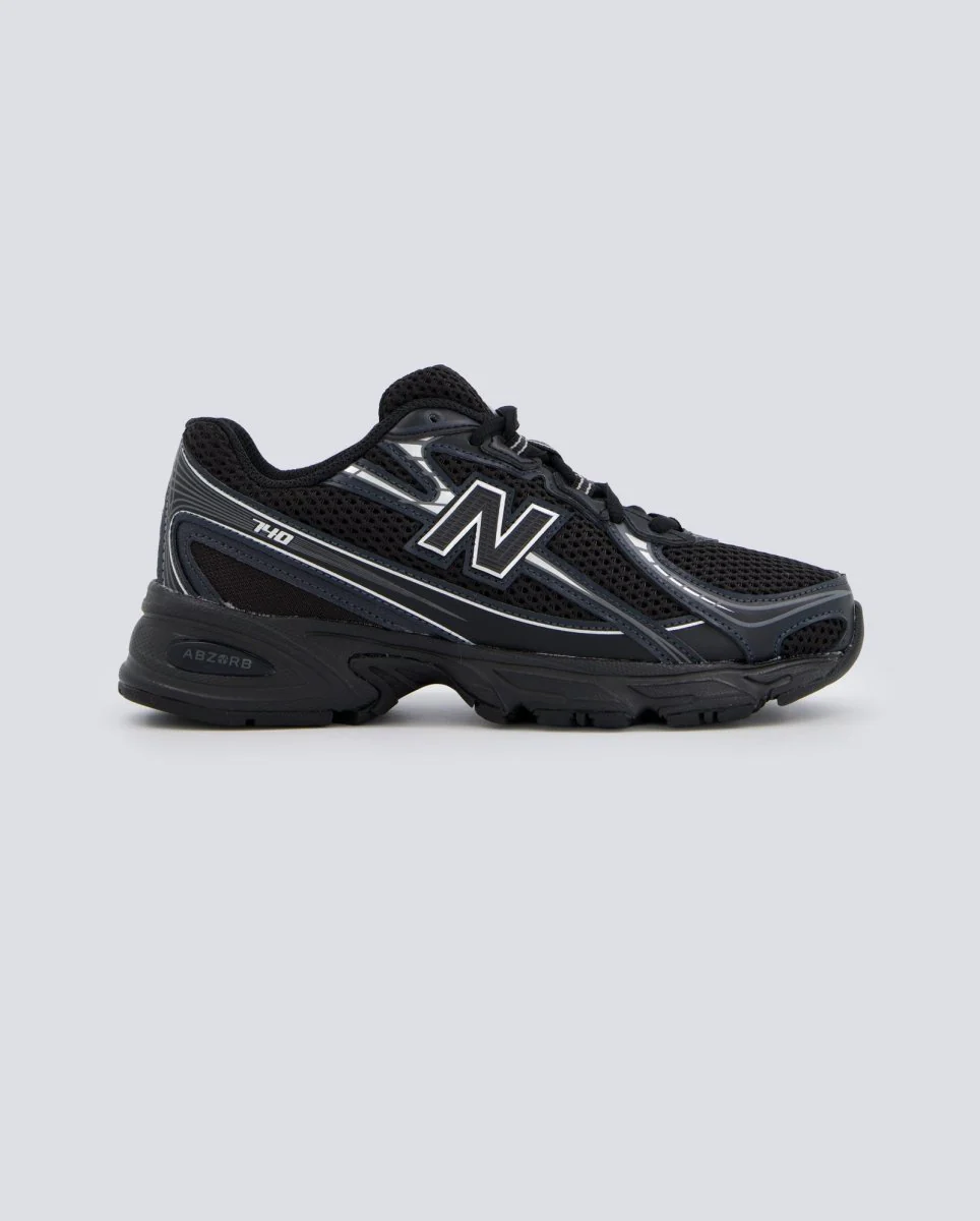New Balance 740 Negro Y Plateado Mujer
