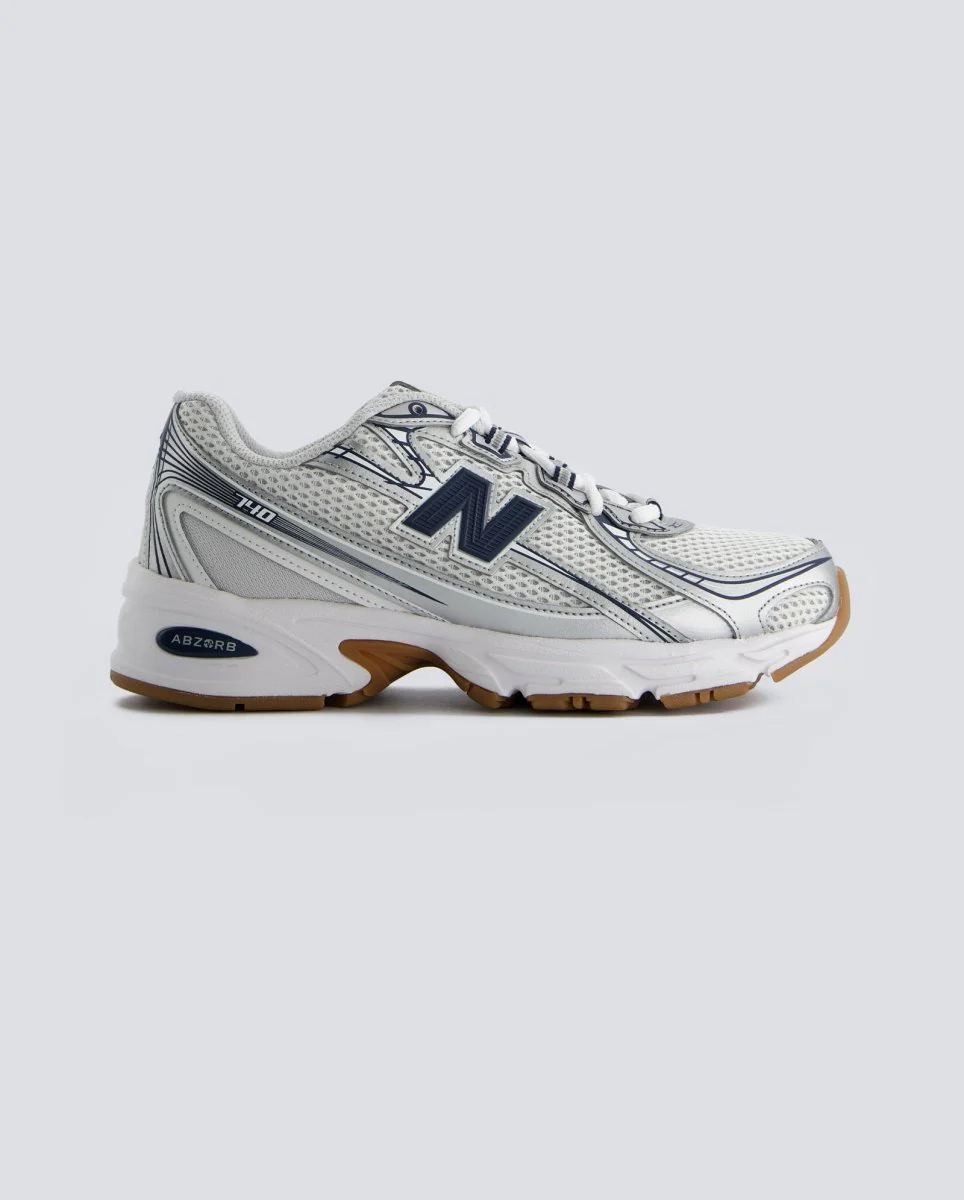 New Balance 740 Blanco y Plateado Hombre