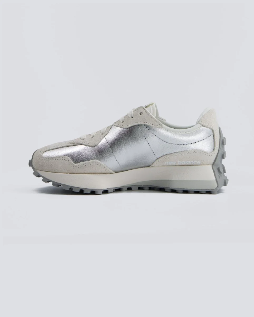 New Balance WS327 Blanco y Plata Mujer - Image 2