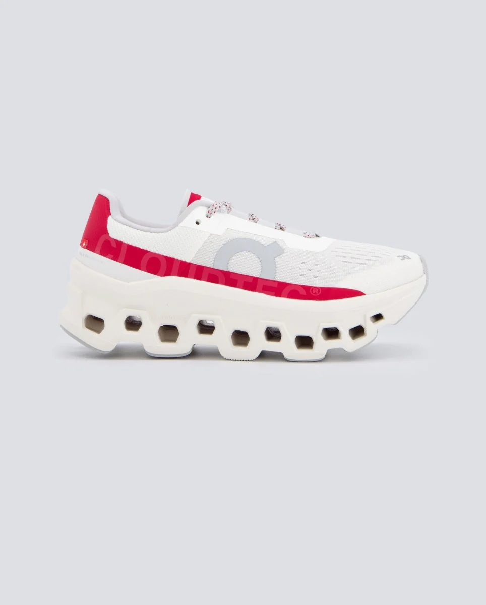 On Cloudmonster Beige Y Rosa Mujer