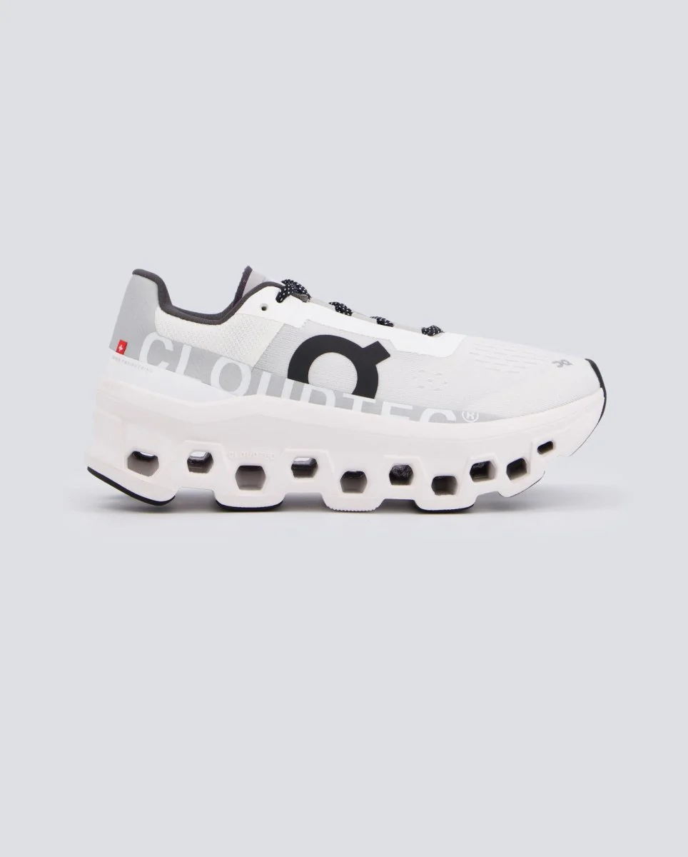 On Cloudmonster Blanco Y Gris Mujer