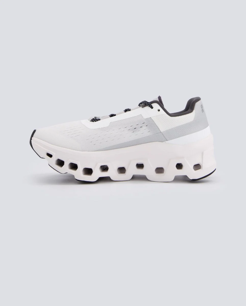 On Cloudmonster Blanco Y Gris Mujer - Image 4