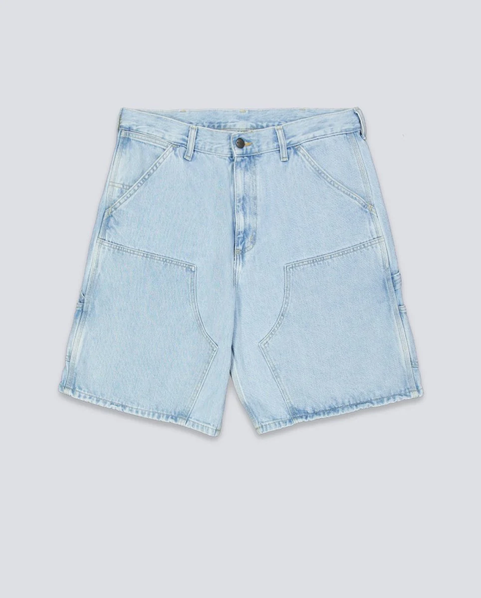 Pantalón Corto Carhartt WIP Double Knee Azul Claro Hombre