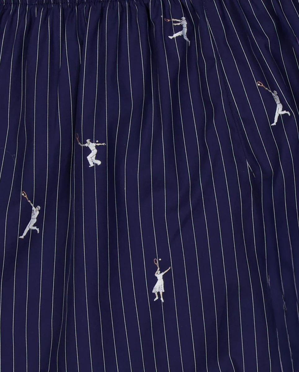 Pantalón Corto Lacoste Jacquard De Popelín Azul Mujer - Image 6