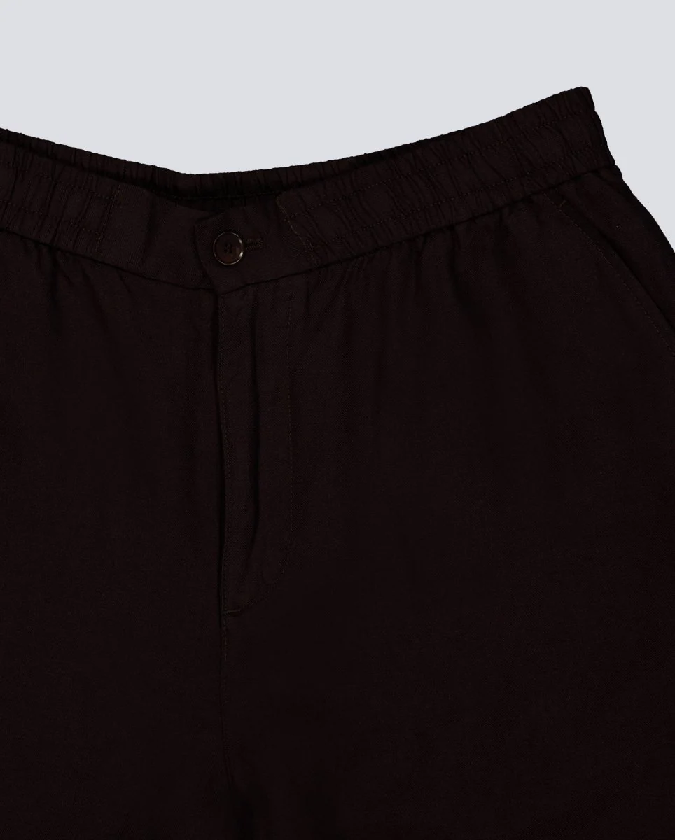 Pantalón corto Lacoste Fit Linen Blend Marrón Hombre - Image 4