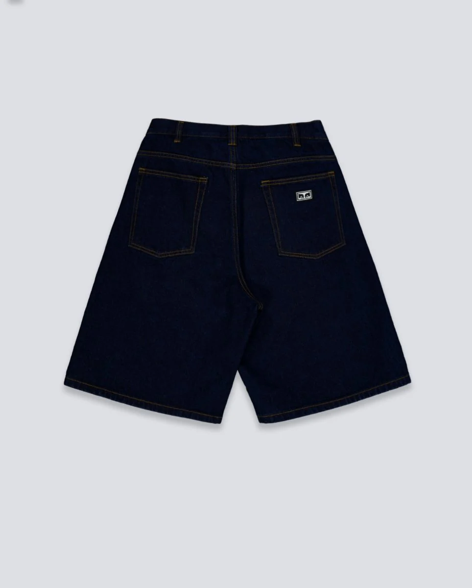 Pantalón Corto Obey Bigwig Baggy Azul Hombre - Image 4