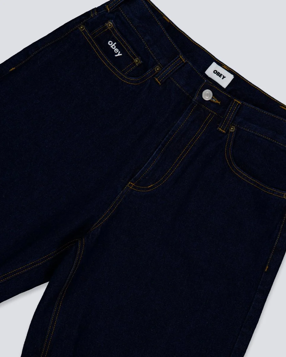Pantalón Corto Obey Bigwig Baggy Azul Hombre - Image 5