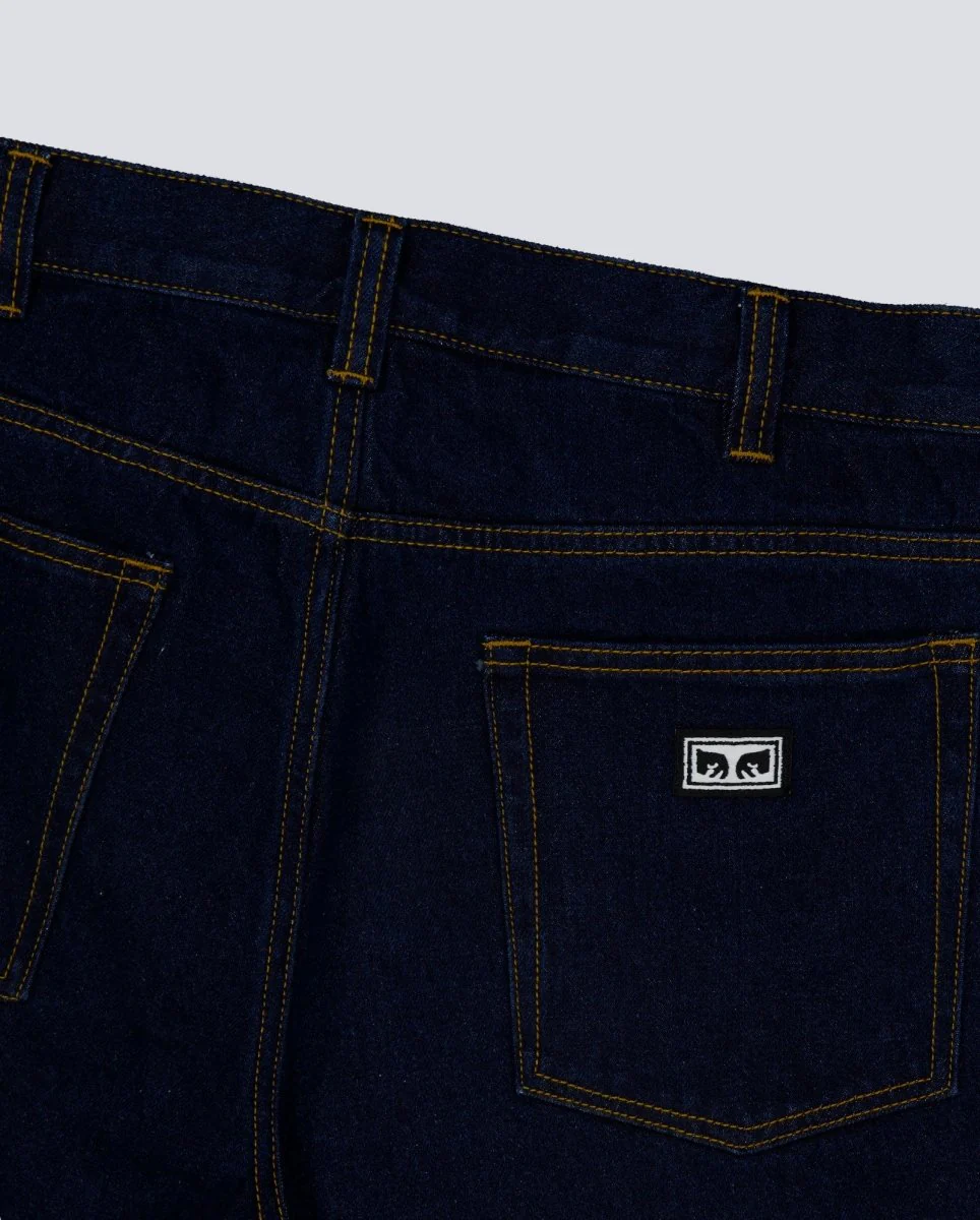 Pantalón Corto Obey Bigwig Baggy Azul Hombre - Image 6
