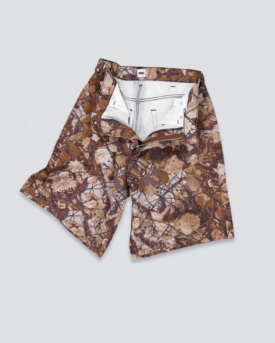 Pantalón Corto Obey Bigwig Baggy Camuflaje Marrón Hombre - Image 2