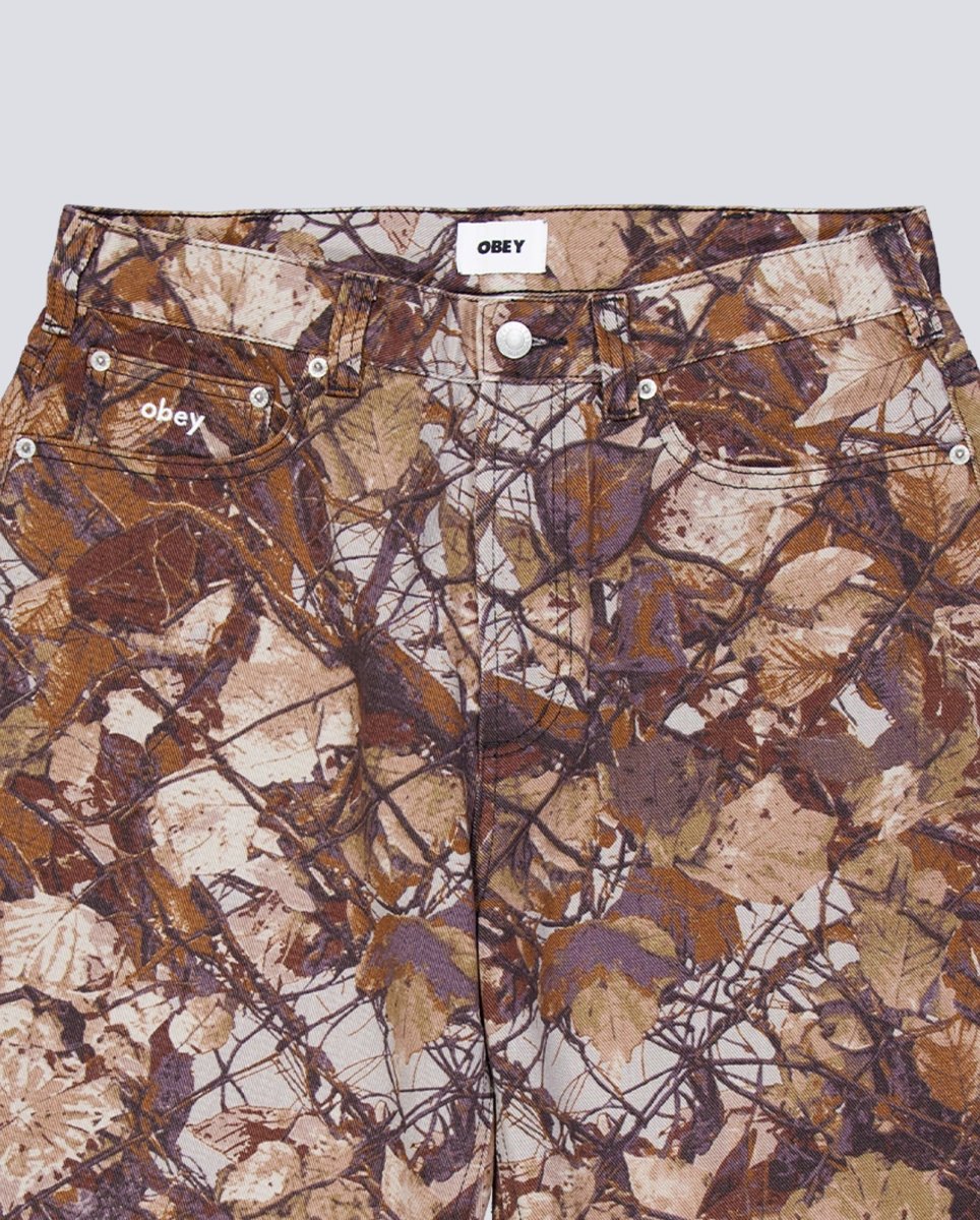 Pantalón Corto Obey Bigwig Baggy Camuflaje Marrón Hombre - Image 4