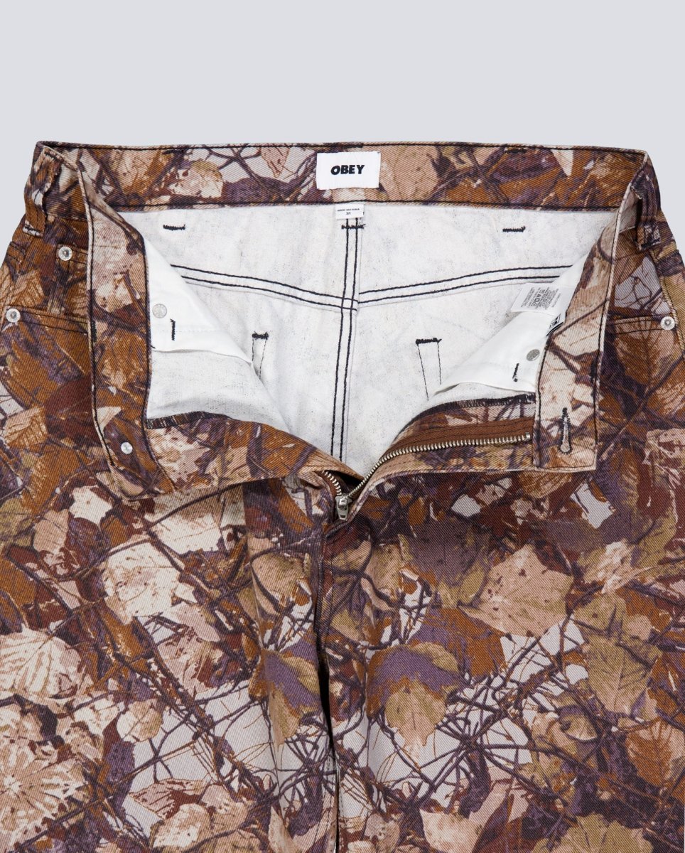 Pantalón Corto Obey Bigwig Baggy Camuflaje Marrón Hombre - Image 5