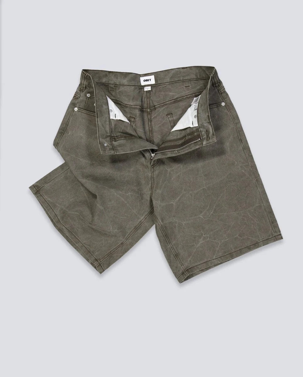 Pantalón Corto Obey Bigwig Baggy Verde Hombre - Image 2
