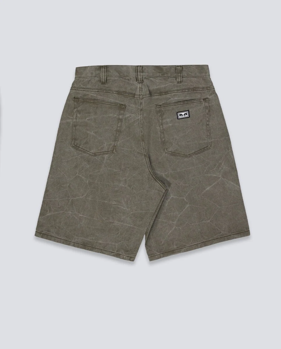 Pantalón Corto Obey Bigwig Baggy Verde Hombre - Image 3