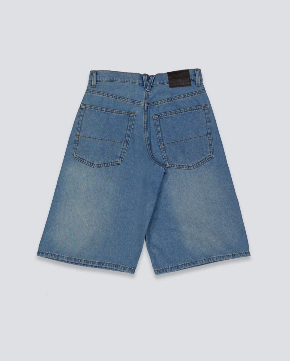 Pantalón Corto Vans Cinched Check Azul Mujer - Image 3