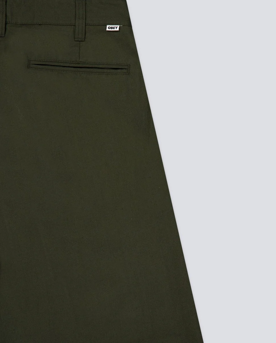 Pantalón Obey Armel Pleated Verde Hombre - Image 2