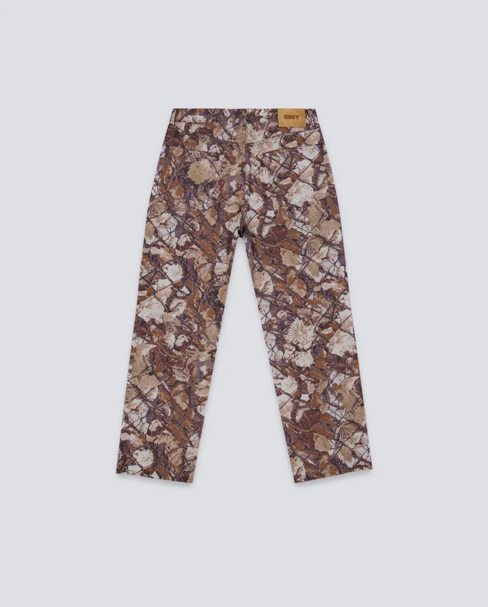 Pantalón Obey Classic Baggy Denim Marrón Hombre - Image 3