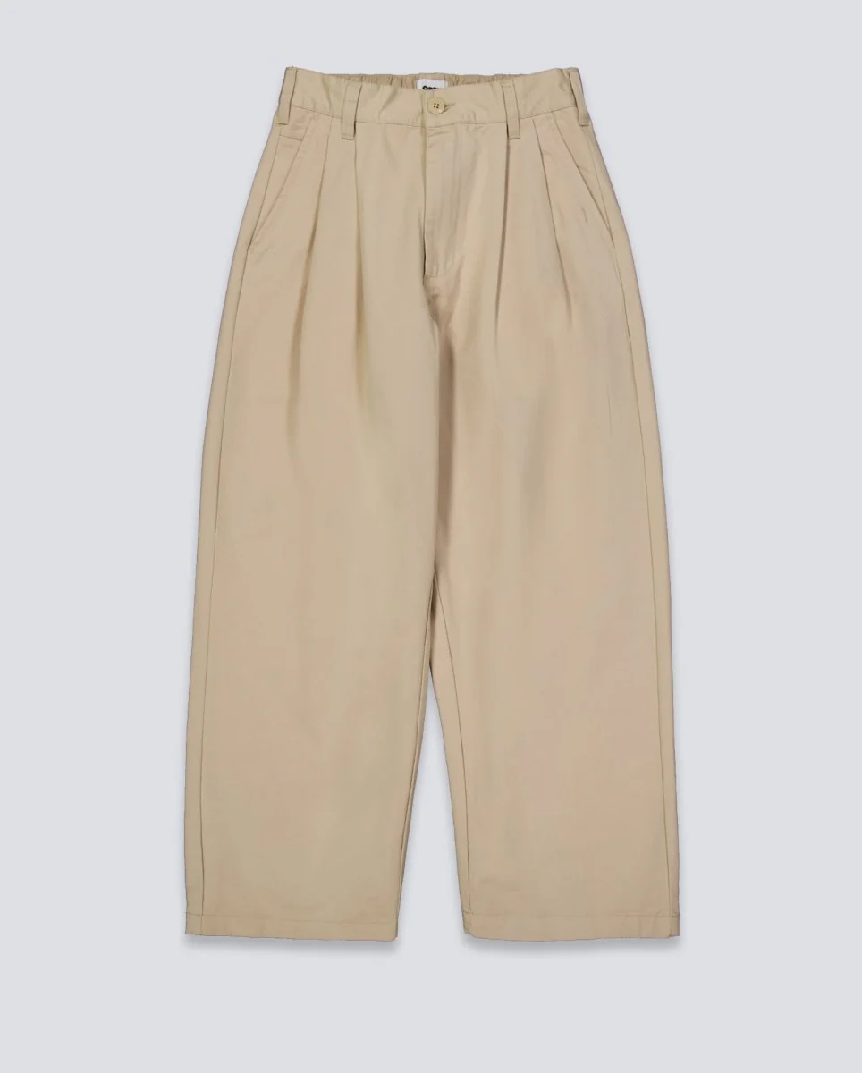 Pantalón Obey Foster Pleated Beige Hombre - Image 3