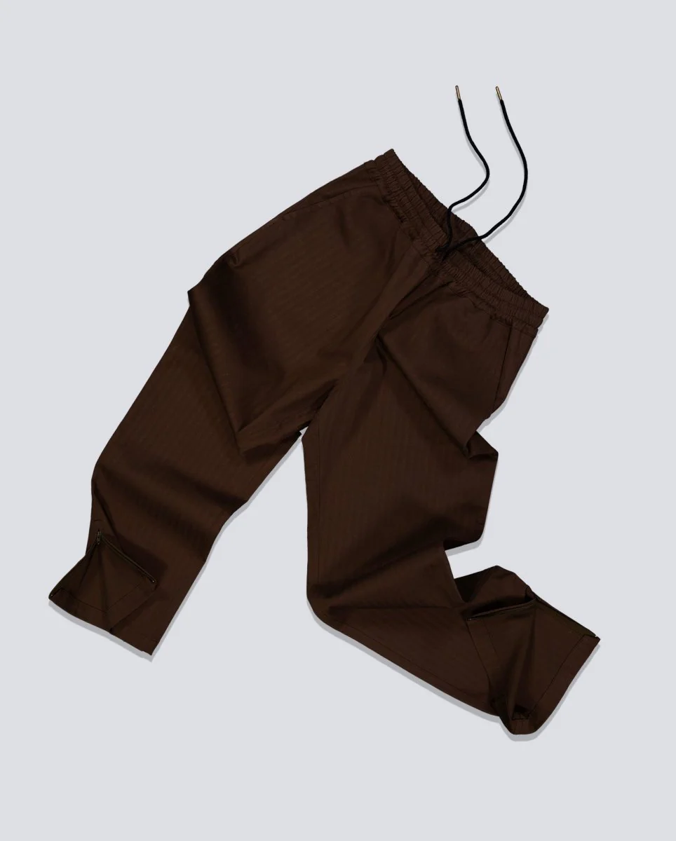 Pantalón Palard Victoria Herringbone Marrón Unisex - Image 5