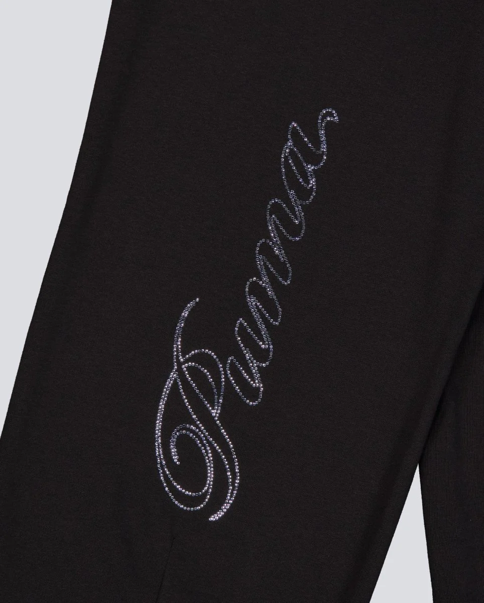 Pantalón Puma Essential Graphics Bedazzled Negro Mujer - Image 6