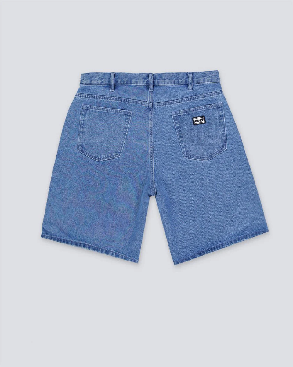Pantalón Vaquero corto Obey Bigwig baggy Azul Claro Hombre - Image 2