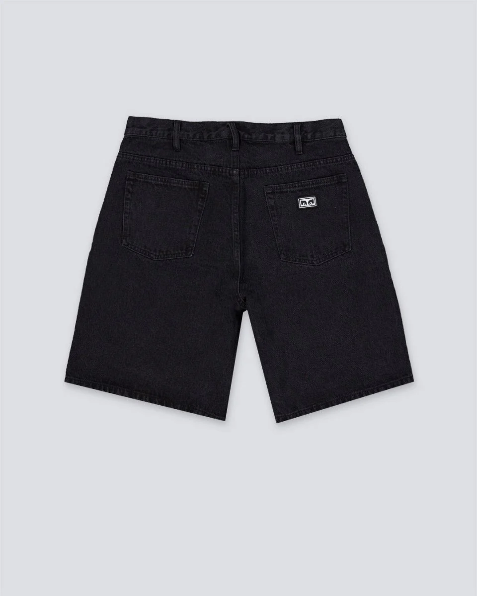 Pantalón Vaquero corto Obey Bigwig baggy Negro Hombre - Image 2
