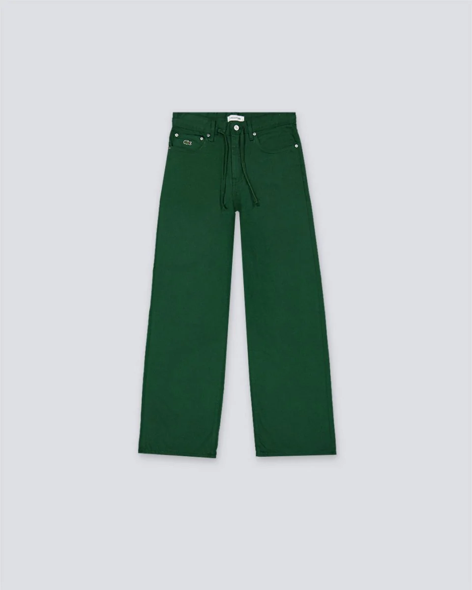 Pantalón Vaquero Lacoste Wide Leg Denim Verde Hombre