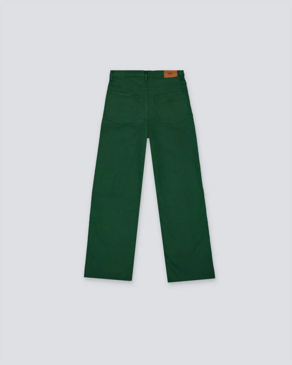 Pantalón Vaquero Lacoste Wide Leg Denim Verde Hombre - Image 2