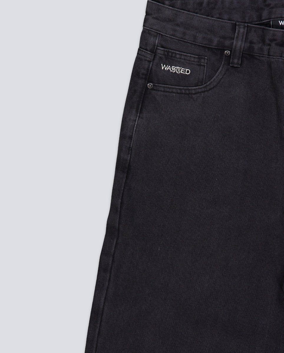 Pantalón Vaquero Wasted Paris Signature Casper Negro Unisex - Image 2