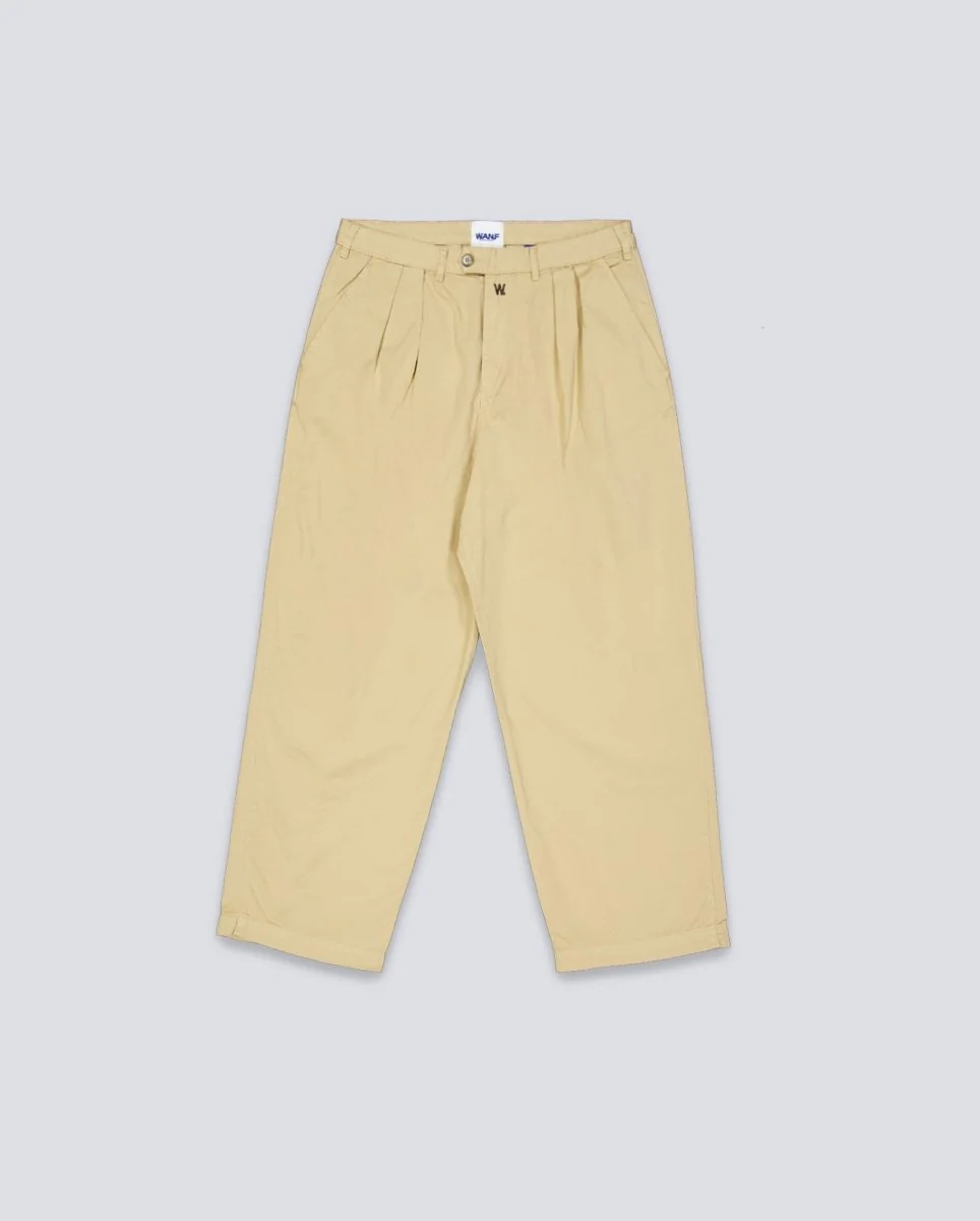Pantalón We Are Not Friends Pleat Cream Chino Beige Hombre