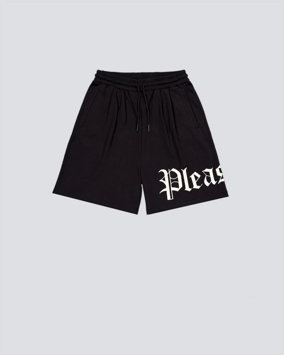 Pantalones Cortos Pleasures Oe Wide Shorts Negro Hombre
