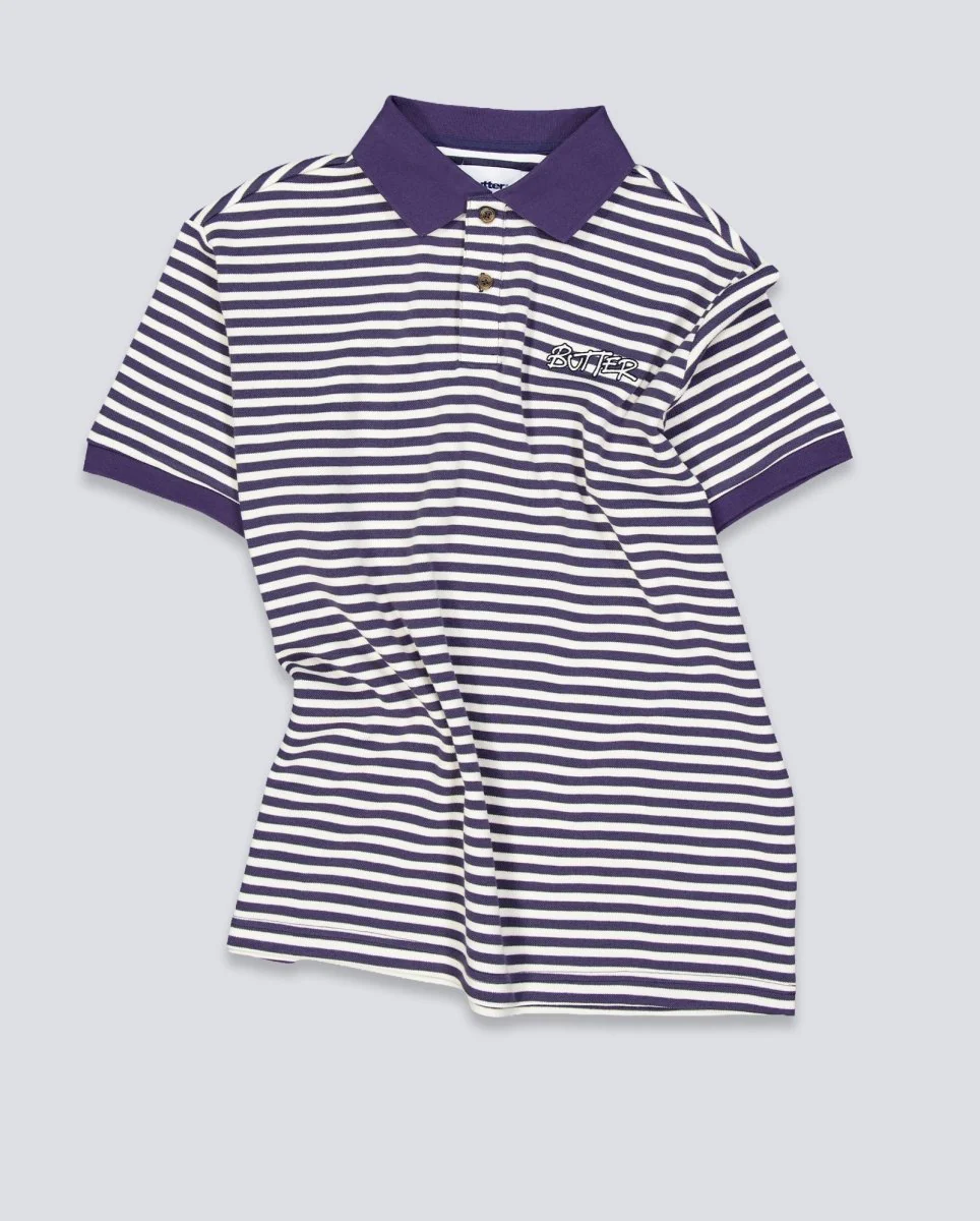 Polo Butter Goods Tunnel Azul Y Blanco Unisex - Image 2