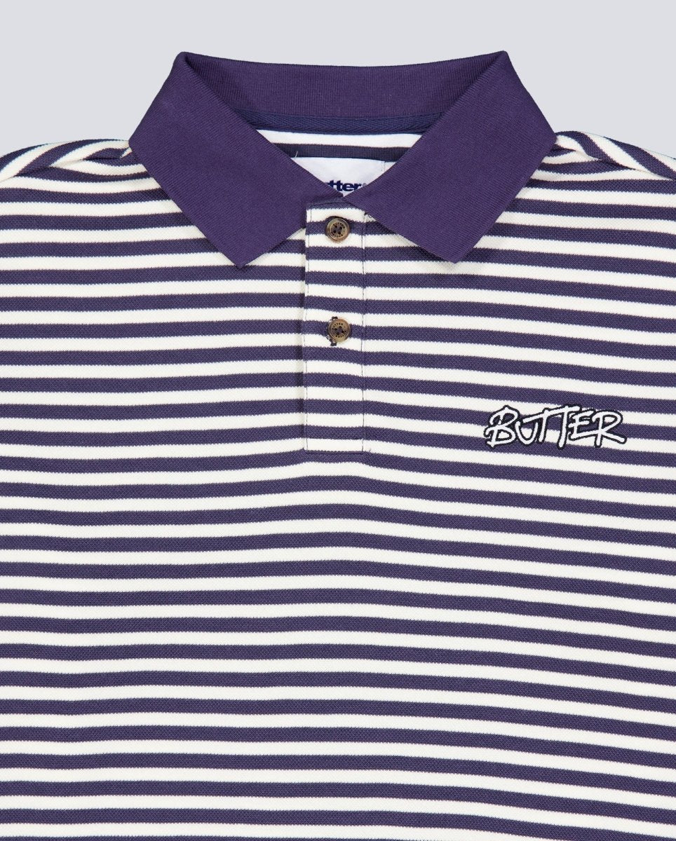 Polo Butter Goods Tunnel Azul Y Blanco Unisex - Image 5