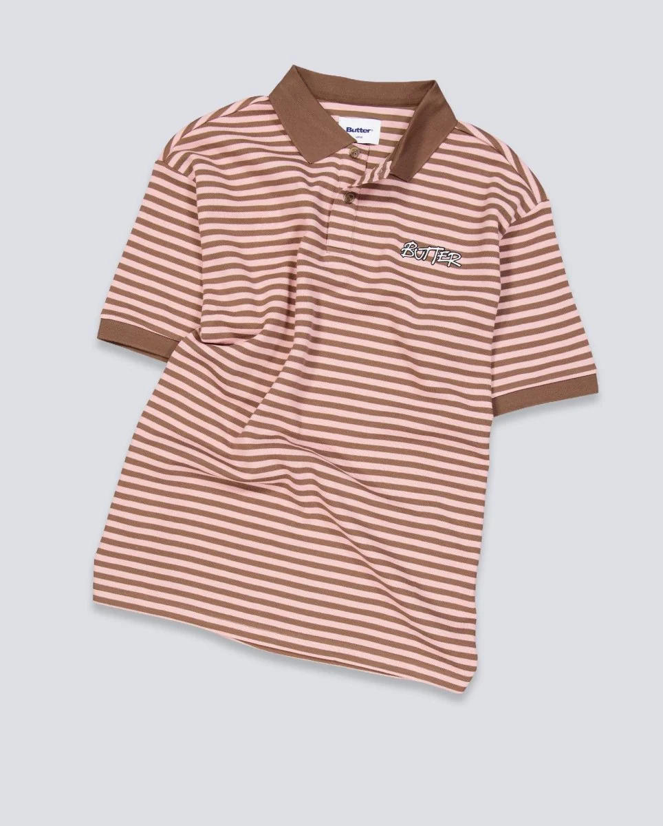 Polo Butter Goods Tunnel Rosa y Marrón Unisex - Image 2