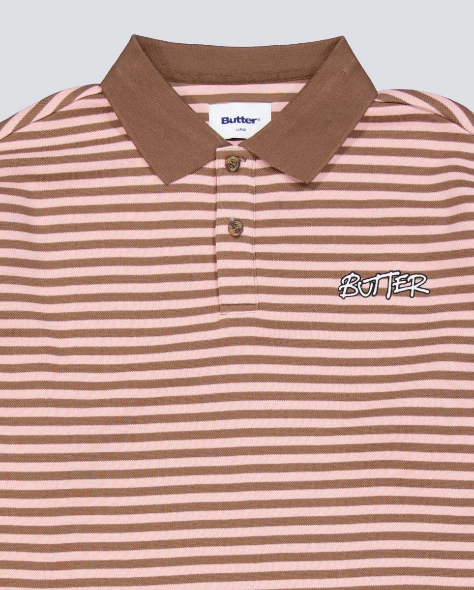 Polo Butter Goods Tunnel Rosa y Marrón Unisex - Image 4