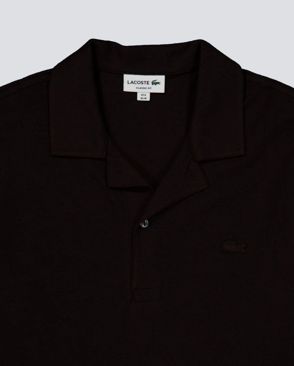 Polo Lacoste Chemise Col Bord Cotes Marrón Unisex - Image 3