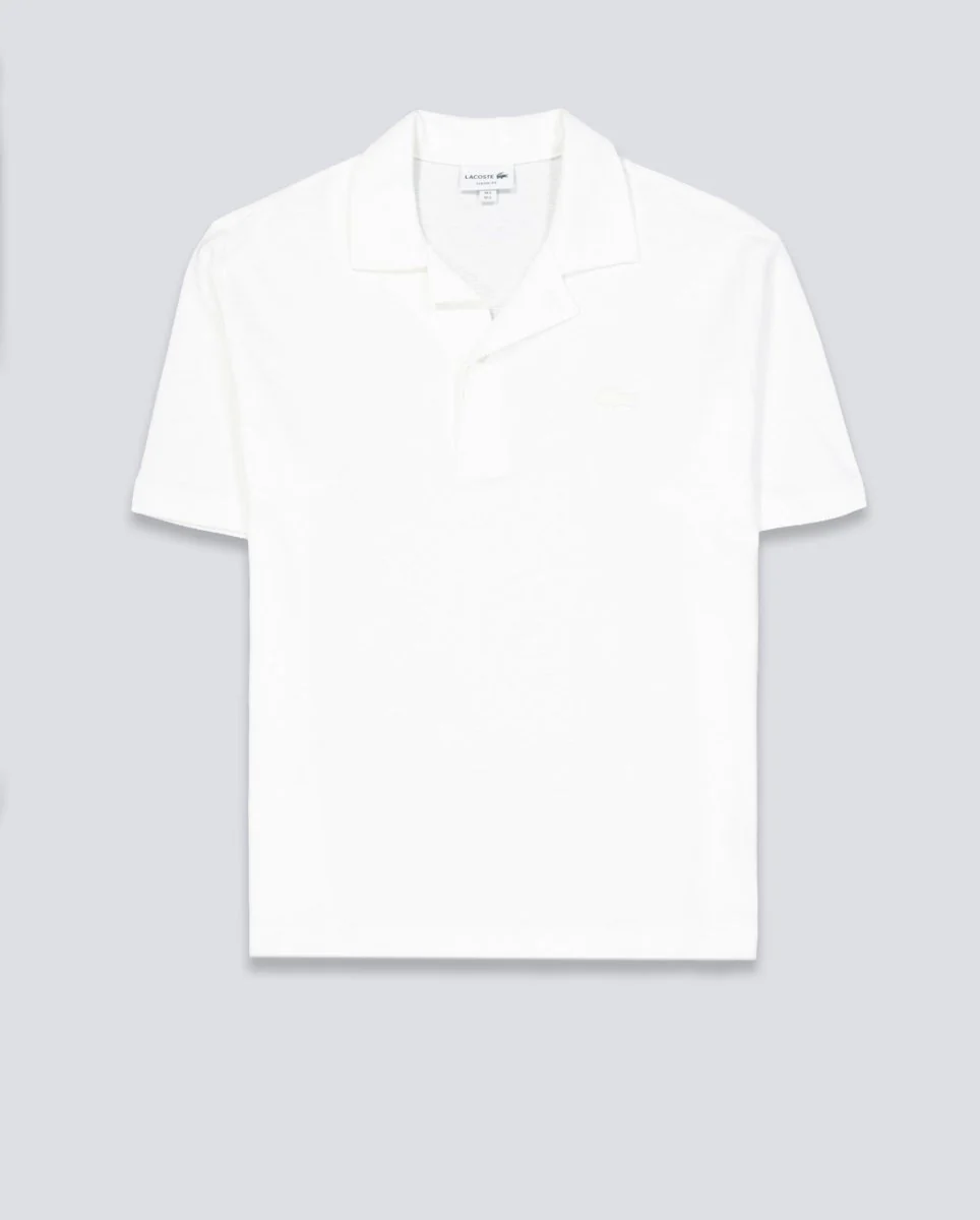 Polo Lacoste Manga Corta Blanco Hombre