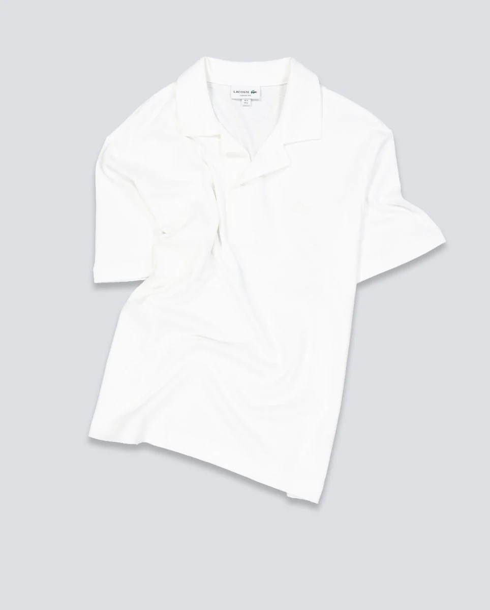 Polo Lacoste Manga Corta Blanco Hombre - Image 2