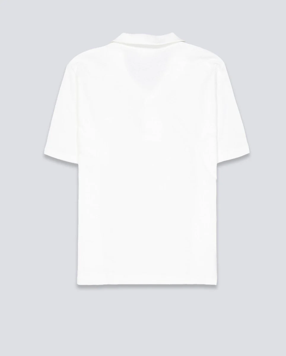 Polo Lacoste Manga Corta Blanco Hombre - Image 3