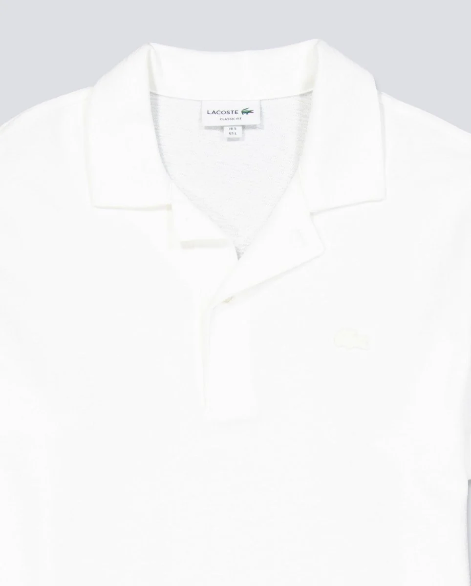 Polo Lacoste Manga Corta Blanco Hombre - Image 4