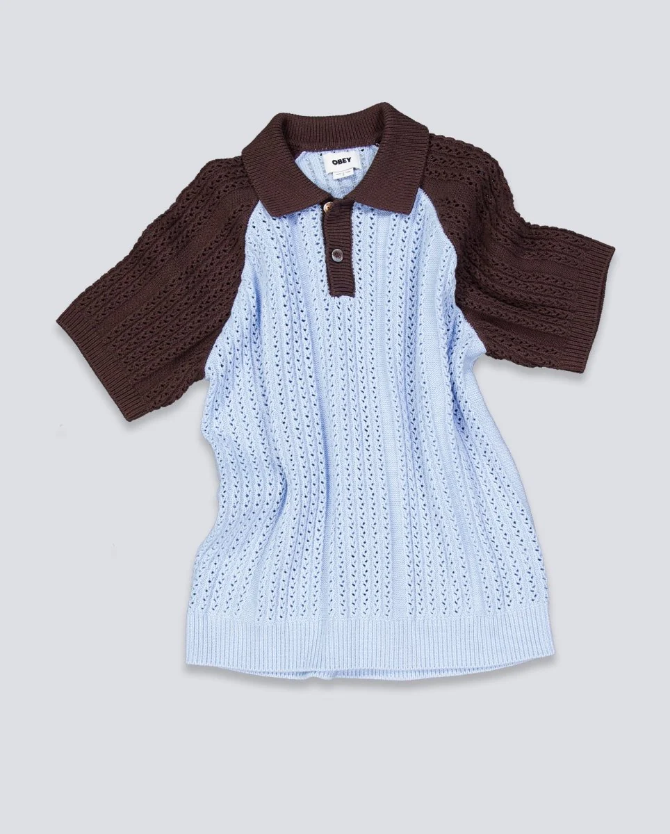 Polo Obey Abel Azul Y Marrón Hombre - Image 2