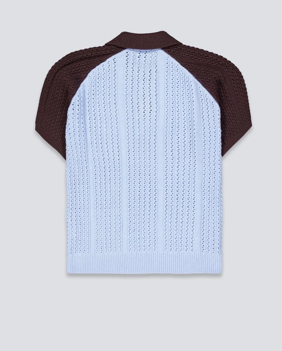 Polo Obey Abel Azul Y Marrón Hombre - Image 4