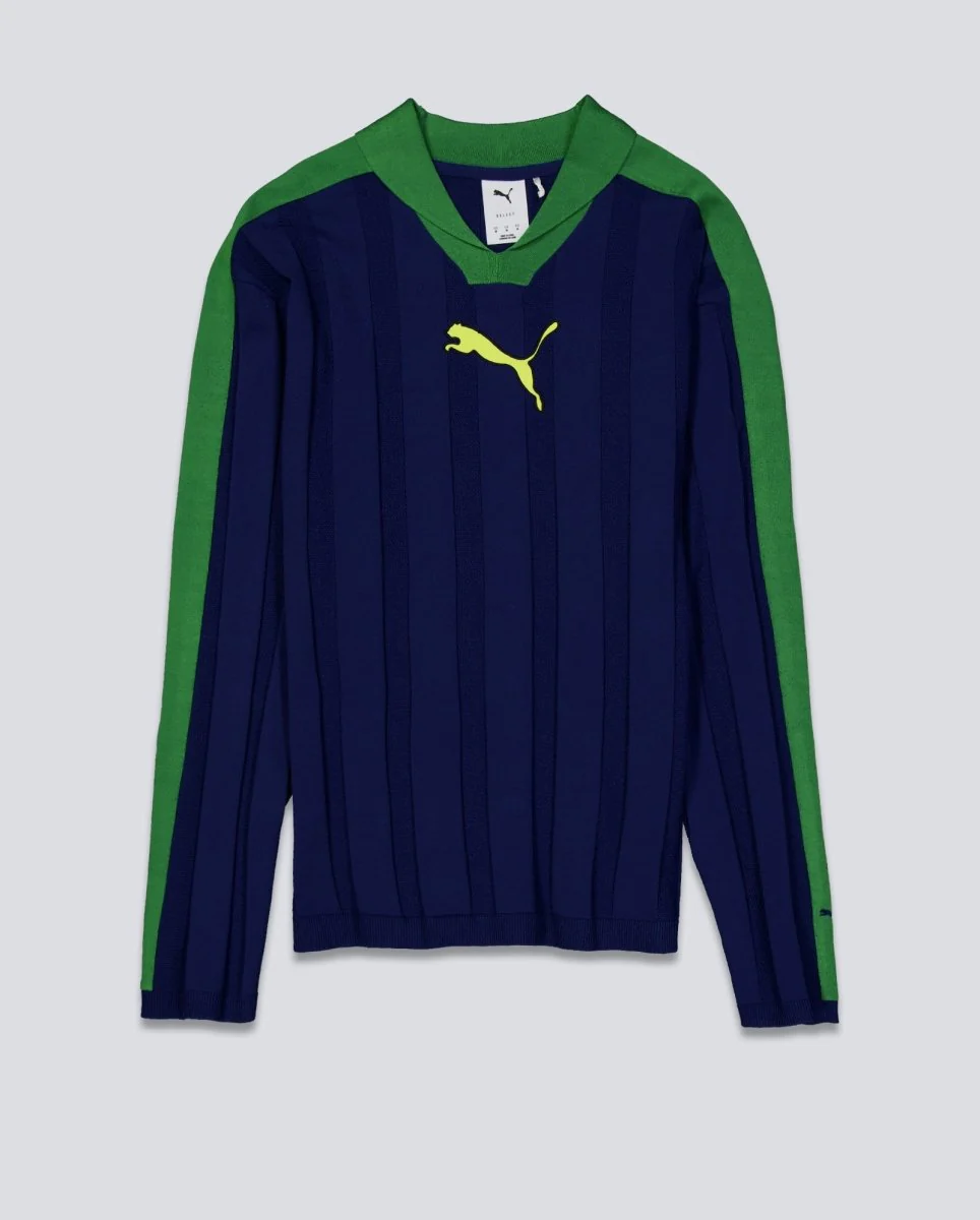 Polo T7 Longsleeve Azul Y Verde Unisex