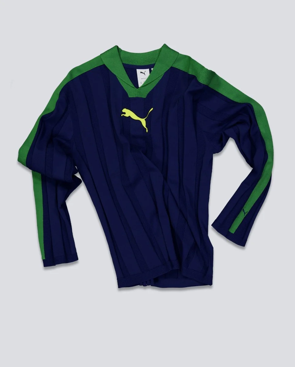 Polo T7 Longsleeve Azul Y Verde Unisex - Image 2