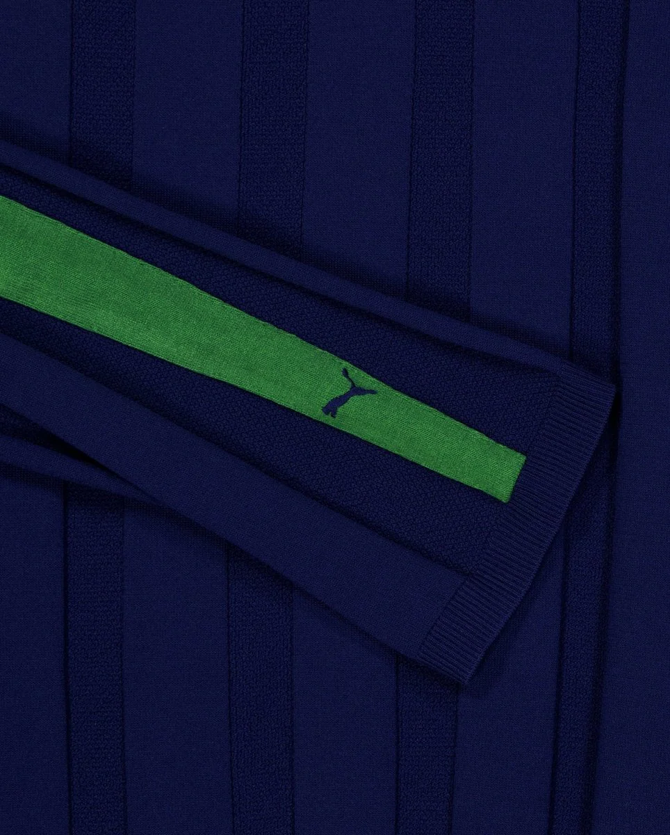 Polo T7 Longsleeve Azul Y Verde Unisex - Image 4