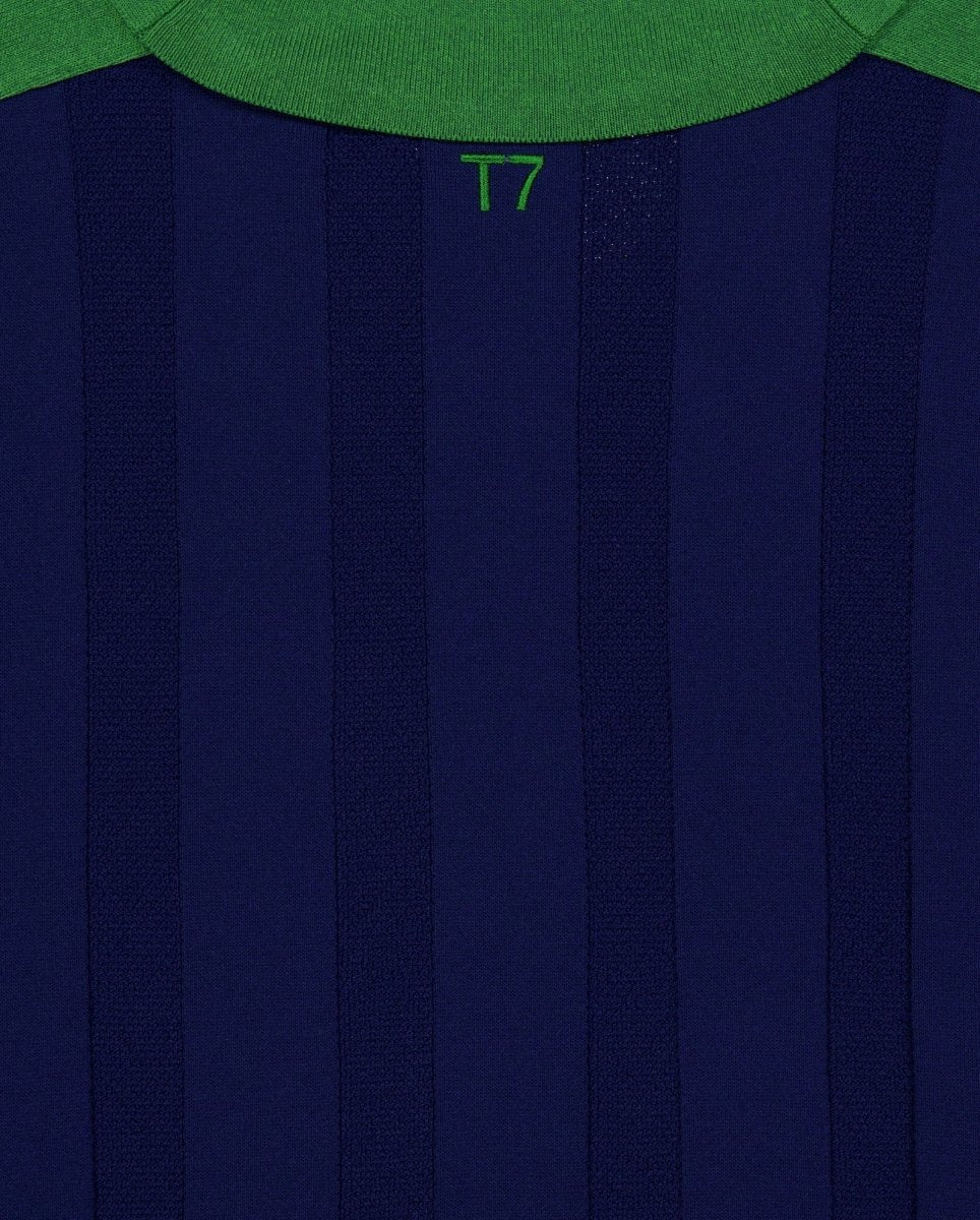Polo T7 Longsleeve Azul Y Verde Unisex - Image 5