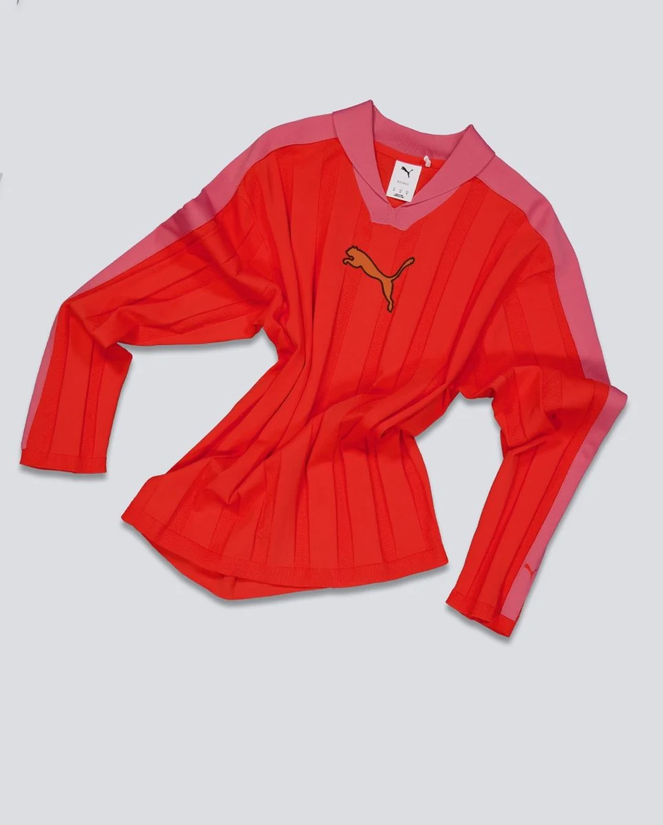 Polo Puma T7 Longsleeve Rojo Y Rosa Unisex - Image 2
