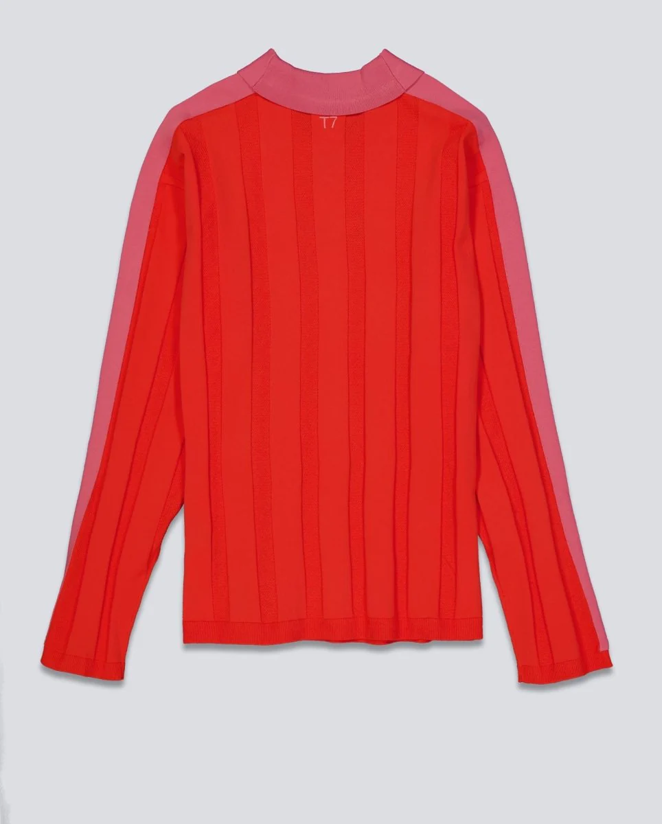 Polo Puma T7 Longsleeve Rojo Y Rosa Unisex - Image 6