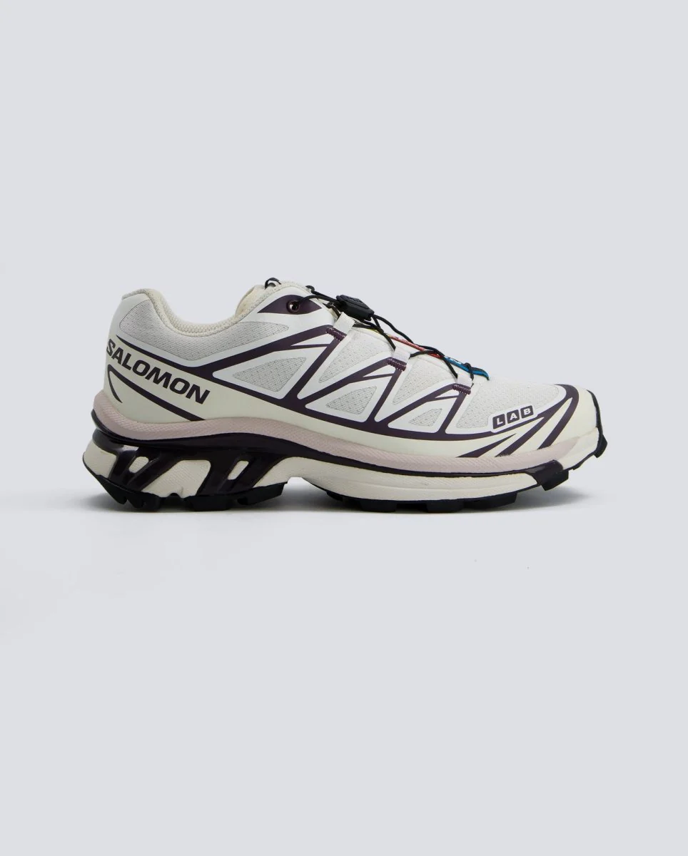 Salomon XT-6 Blanco Crema Morado Unisex